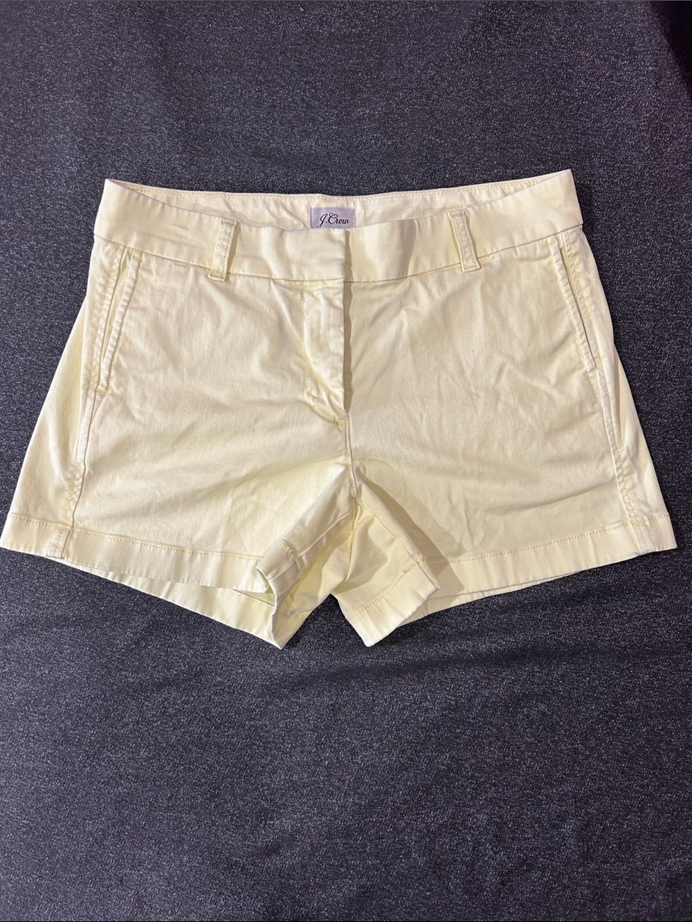 J. Crew Light Yellow Cotton Blend Women’s Chino Shorts sz6